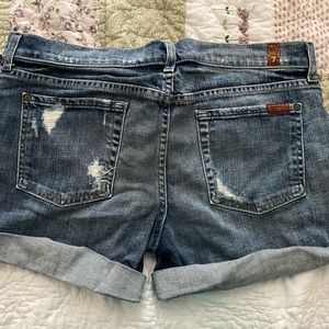 7 for all Mankind Cuffed Denim Shorts
